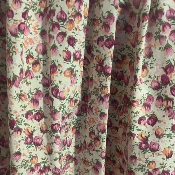 Floral A-Line Skirt in Cream and Pink - Picture 3 of 8